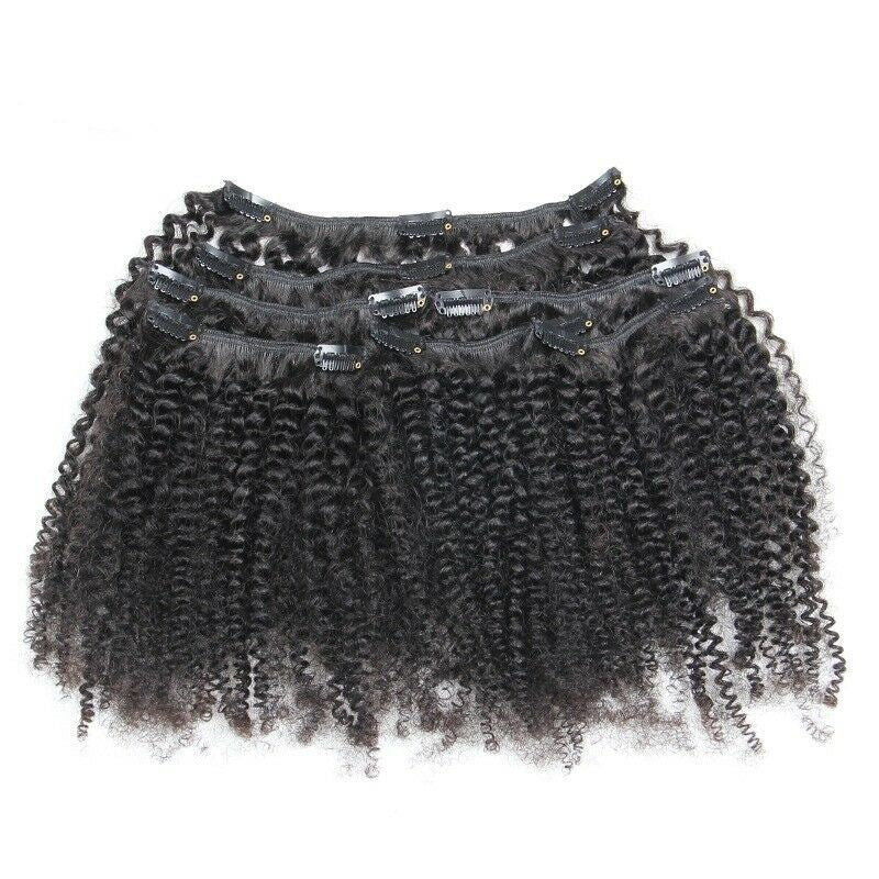 Factory Direct Price Wholesale Kinky Curly Raw Remy Human Clip-in Hair Extensions